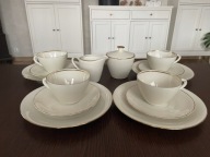 Klasyczne filizanki Seltmann Weiden K. ecru złoto