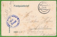 I WOJ.ŚWIATOWA.FELDPOST -POCZTA POLOWA.LIST Z FRONTU.STEMPLE WOJSKOWE