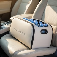 ELEGANCKI WYSOKIEJ JAKOŚCI SKÓRZANY ORGANIZER SAMOCHODOWY| BIAŁY LUB CZARNY