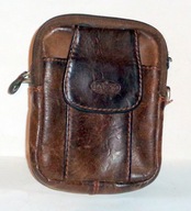 BEAR DESIGN - nerka/saszetka skórzana na pasek .