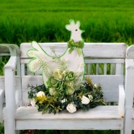 Stroik Wielkanocny z Kura Ręcznie Robiona Dekoracja Świąteczna