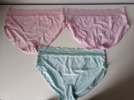 3 szt Śliczne majtki GEORGE UK 18 EUR 46 95% cotton