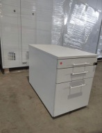 Kontenerek biurowy, biały, meble biurowe