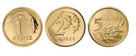 2007 r ZESTAW 1 2 5 gr groszy MW * MENNICZE