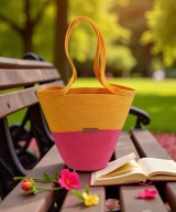 Słoneczno arbuzowy koszyk na lato Torba na wakacje miejski shopper wiosenny