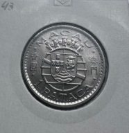 KOLONIE PORTUGALSKIE MAKAU 1 PATACA 1975