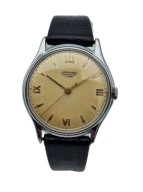 KLASYCZNY MĘSKI NARĘCZNY ZEGAREK JUNGHANS LATA 50-TE - BIAŁY KRUK