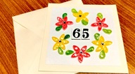 KARTKA na urodziny rękodzieło quilling