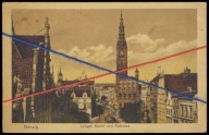 PTP - GDAŃSK # DANZIG # DŁUGI TARG, RATUSZ # POCZTÓWKA # 1921