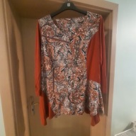 Tunika 46 Joe Browns czerwona bawełna wiskoza asymetria cudo