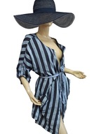 WŁOSKIE LNIANE wdzianko z kieszeniami 38/40/42