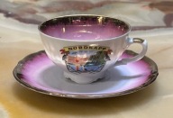 RÓŻOWA FILIŻANKA Z NORWEGII NORDKAPP PRZYLĄDEK PÓŁNOCNY