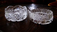 Niemieckie kryształy 1920 - 1940. 2 miseczki o pięknym szlifie.