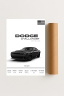 Plakat bez ramy 50x70 cm Dodge Hellcat amerykański muscle car motoryzacja