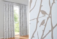 13514 ZASŁONY ZACIEMNIAJĄCE GOTOWE wzór TAŚMA KOMPLET 2 SZT 140 X 225 cm