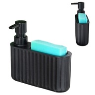 DOZOWNIK VILDE KUCHENNY NA PŁYN POJEMNIK NA GĄBKĘ CZARNY MAT 400ML