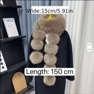 SZAL SZALIK mini CIEPŁY ZIMOWY IMITACJA FUTRA PUCHATY anime karmel modny