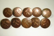 Niemcy - guzik z munduru górnika - 22,2 mm. - pocz. XX w.