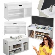 SKRZYNIA POJEMNIK NA ZABAWKI KOCE SZAFKA NA BUTY Z SIEDZISKIEM OTWIERANA