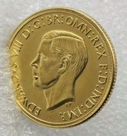 Moneta kolekcjonerska 5 funtów suweren brytyjski Edward VIII 1937 replika