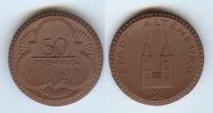 ALTENBURG - 50 Pfennig 1921 - Moneta porcelanowa - UNC