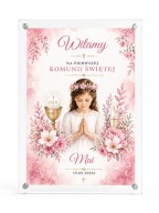 Komunia Dekoracja Sali Ścianka Tablica Powitalna z Imieniem