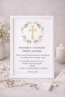 PAMIĄTKA I KOMUNII ŚWIĘTEJ – PERSONALIZOWANA | A4 + ramka GRATIS