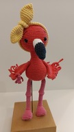 FLAMING miś szydełko maskotka zabawka prezent handmade amigurumi ręcznie