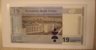 19 zł 2019 100 lecie lat PWPW ZŁOTY NUMER RP0038880 + FOLDER - RARYTAS