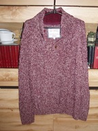 FAT FACE męski sweter melanż 40% wełny r. M