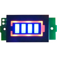Wskaźnik poziomu naładowania baterii 3.7V 1S-8S niebieski