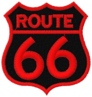 Termo Naszywka Haftowana Route 66 Haft Naprasowanka