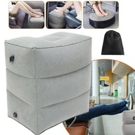 PODNÓŻEK DMUCHANY DO SAMOCHODU ZESTAW 3W1 WELUR REGULOWANY POD NOGI B224