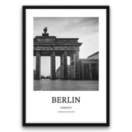 Plakat bez ram 50x70cm Berlin Germany Niemcy Miasto Mapa Architektura Hit