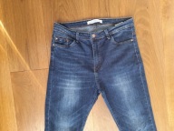 Spodnie proste Shiny Design niebieski r. 40