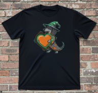 Koszulka, Podkoszulka Jamnik z sercem, czarodziej. T-shirt