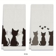 Ręcznik do rąk ścierka kuchenna zestaw 2 szt. KOTY R154