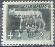 Włochy stary znaczek z nadrukiem Strefa (9/42