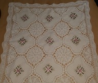 SERWETA RĘCZNA ROBOTA, HAFTY, KORONKI CUDO