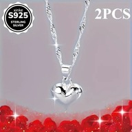 łańcuszek posrebrzany 925 próba platerowany serce miłość walentynki impreza
