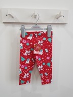 MATALAN czerwone świąteczne legginsy dziewczęce mikołaj reniferki 80 cm