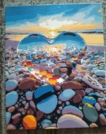 Obraz namalowany po numerach - Z sercem dla WOŚP