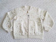 Cool Club bluza biała w błyszczące gwiazdki nowa roz 128