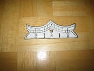 STARY, DUZY, PORCELANOWY WYCHYNIK DO ZEGARA