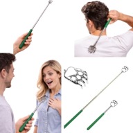 SKŁADANY DRAPAK DRAPACZKA TELESKOPOWA DO PLECÓW 58 cm 2 w1 MASAŻER ZIELONY