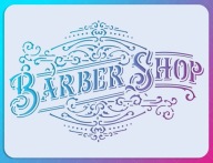 SZABLONY 3D / MASKA *** Barber Shop * 20x15 cm