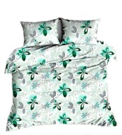 Pościel kora lux 200x220 + 2x70x80 + 2x40x40 guzik K 330 Bielinek turkus