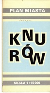 KNURÓW - PLAN MIASTA Z 1990 ROKU.
