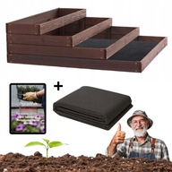 WARZYWNIAK OGRODOWY 4-PIĘTROWY DREWNIANY SKRZYNIA NA BALKON OGRÓD +PORADNIK