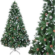 CHOINKA SZTUCZNA SOSNA DIAMENTOWA OŚNIEŻONA 180CM JAK ŻYWA PREMIUM + STOJAK